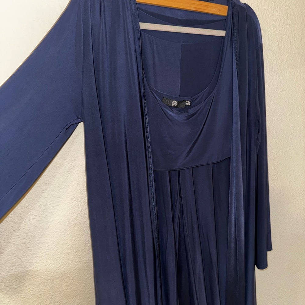 Missguided + Blue Full-Length Robe Intimates - Picture 3 of 5